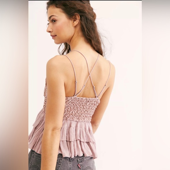 Adella Cami Mauve Lace Ruffled Tank Top -PLEASE READ DESCRIPTION ⬇️ - Picture 8 of 8